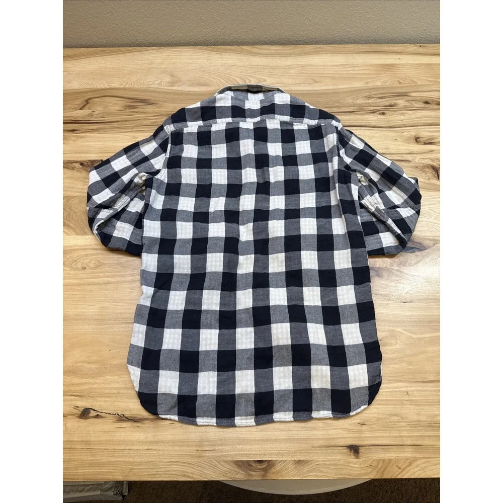 Polo Ralph Lauren Flannel Shirt Mens XS Buffalo Plaid Long Sleeve Button Gray